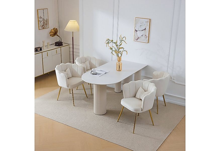 HAUSS SPOLE Esszimmerstuhl Polsterstuhl Relaxsessel mit Dekokissen, Metallb günstig online kaufen