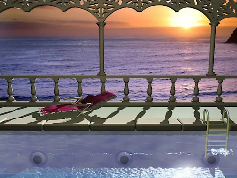 Papermoon Fototapete »Pool am Meer« günstig online kaufen