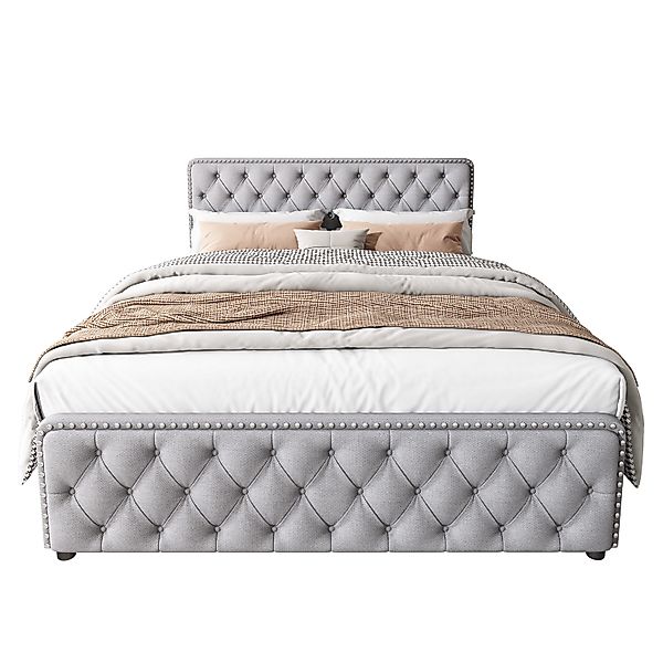 OKWISH Polsterbett Doppelbett Bett Stauraumbett Jugendbett günstig online kaufen