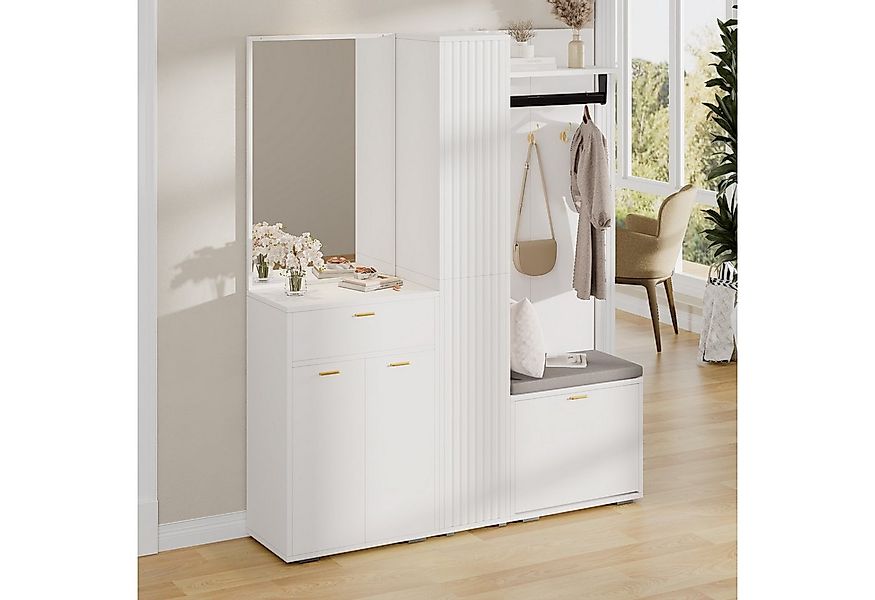 MODFU Garderoben-Set für Ihren Eingangsbereich, (mit Spiegel und Kleidersta günstig online kaufen