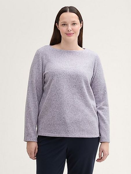 TOM TAILOR PLUS Sweatshirt Plus Size - Sweatshirt mit Knopfdetails günstig online kaufen