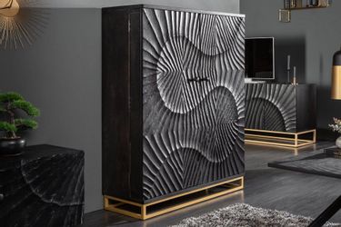 riess-ambiente Barschrank SCORPION 140cm schwarz / günstig online kaufen