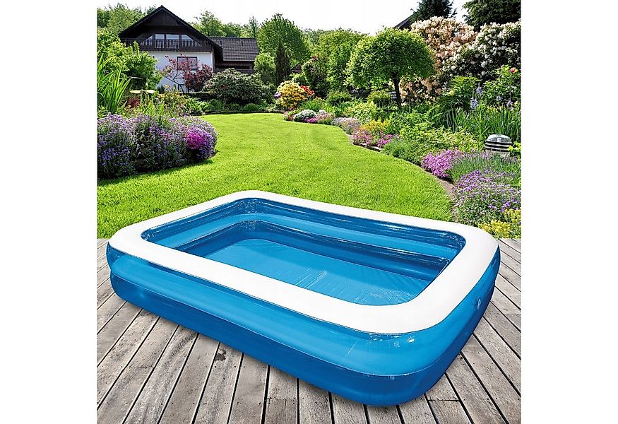 Festivalartikel Schwimmbecken Großer Familien-Aufblasbarer Pool 262x175cm C günstig online kaufen
