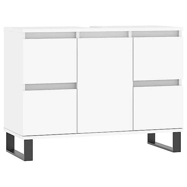 vidaXL Badschrank Weiß 80x33x60 cm Holzwerkstoff 831660 günstig online kaufen