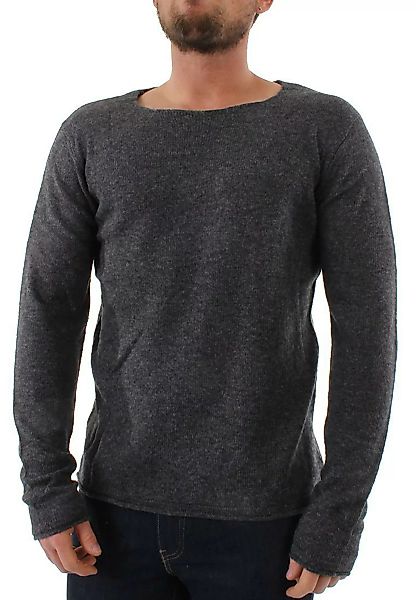 Solid Pullover Men KNIT REKKER Dark Grey günstig online kaufen
