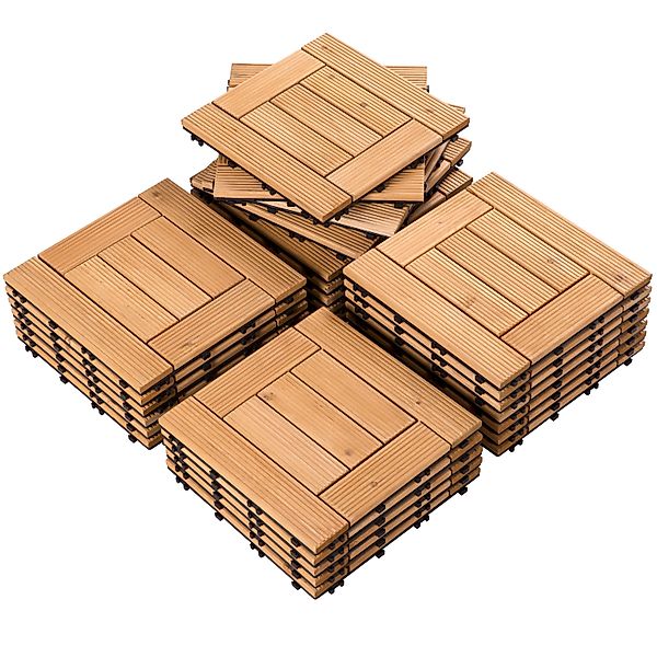 Yaheetech Holzfliesen, 27 Stück 30x30cm Terrassenfliesen günstig online kaufen