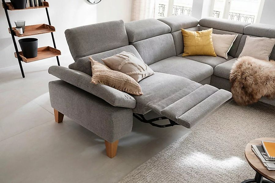Natur24 Sofa Ecksofa Sofa Detroit mit Relaxfunktion 270x230 Light Grey Neu günstig online kaufen