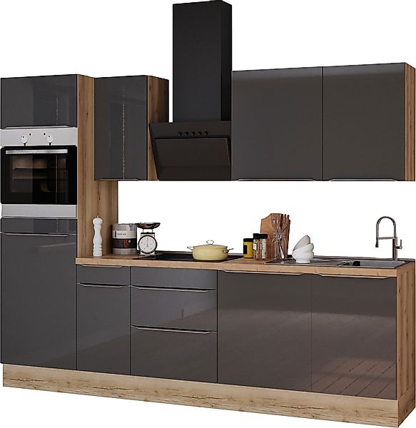 KOCHSTATION Küchenzeile "KS-Aken", Breite 270 cm, wahlweise mit E-Geräten, günstig online kaufen