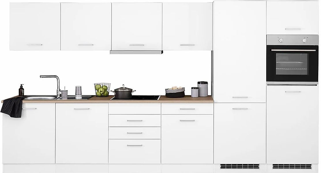 KOCHSTATION Küchenzeile "KS-Visby" mit E-Geräten, 330 cm,inkl. Kühl/Gefrier günstig online kaufen