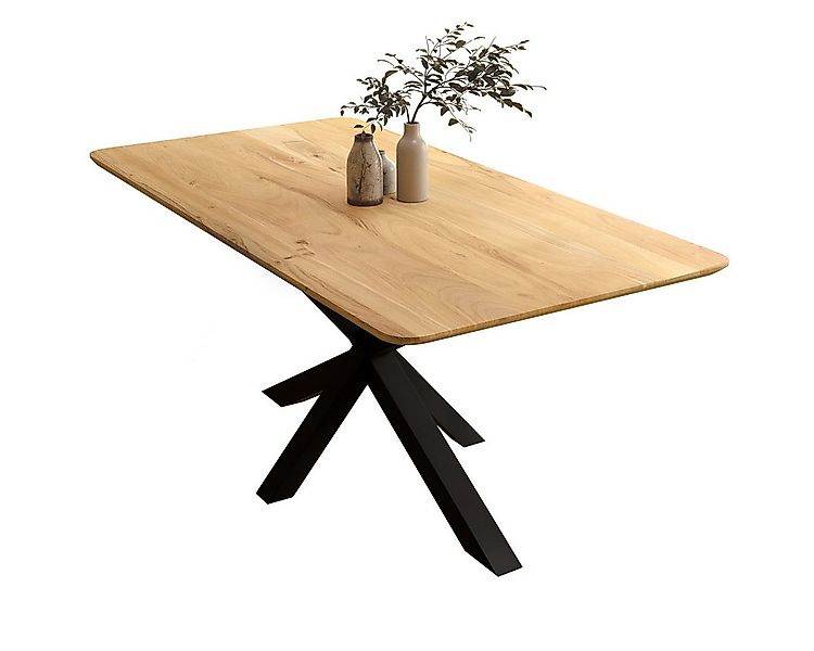 Liadomo Esstisch Gubio, Tischplatte mit Schweizer Kante, aus massivem Holz günstig online kaufen