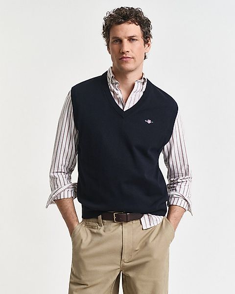 Gant Pullunder CLASSIC COTTON VEST V-Ausschnitt, regular fit günstig online kaufen
