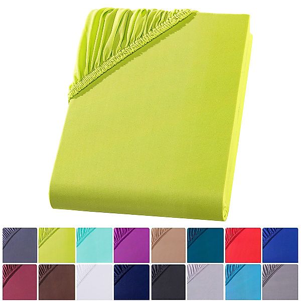 Visaggio Spannbettlaken Mikrofaser Spannbetttuch Bettlaken 90x200 günstig online kaufen