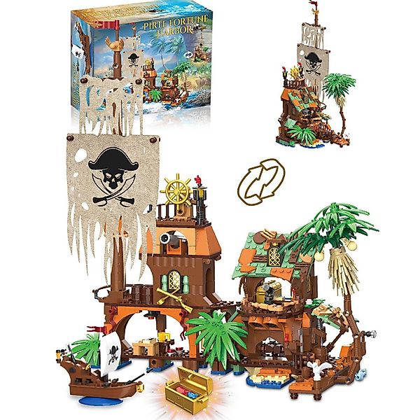 Esun Piratenschiff Wharf Bauspielzeug Mittelalterliches Piraten günstig online kaufen