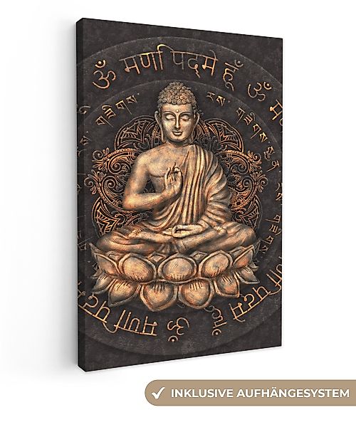 OneMillionCanvasses® Leinwandbild Buddha - Mantra - günstig online kaufen
