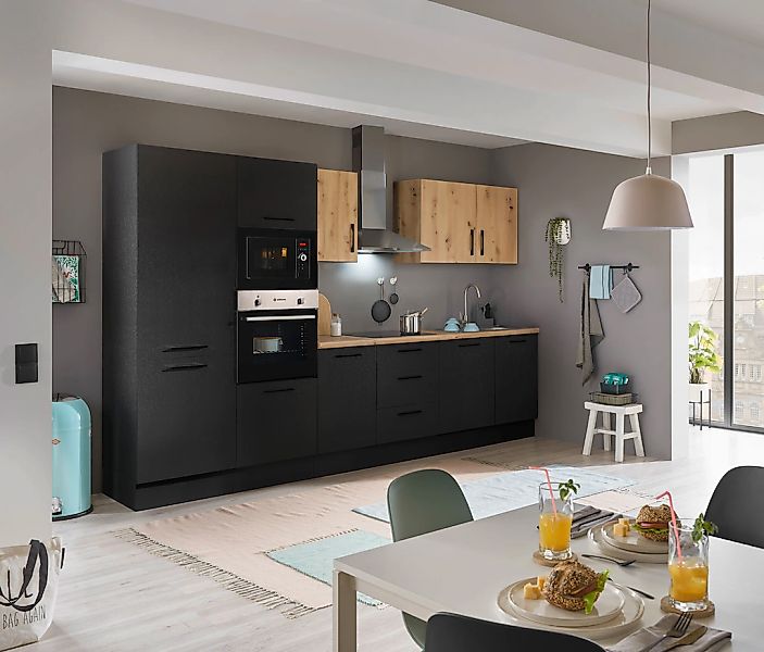 BASIC by Balculina Küchenzeile "Turin" Breite 340 cm, wahlweise mit E-Gerät günstig online kaufen