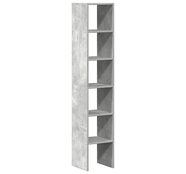 vidaXL Fächerschrank Bücherregale 2Stk. Stapelbar Betongrau 30x30x80cm Holz günstig online kaufen