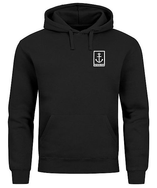 Neverless Hoodie Hoodie Herren Anker Logo günstig online kaufen