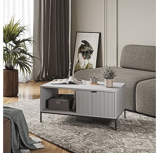 Vicco Couchtisch Eliza, Grau, 90 x 50 cm (1-St) günstig online kaufen