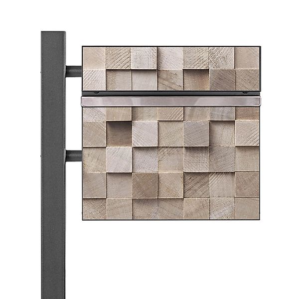 Banjado Standbriefkasten Anthrazit 45x120x16.5cm Groß Inkl. Montagematerial günstig online kaufen