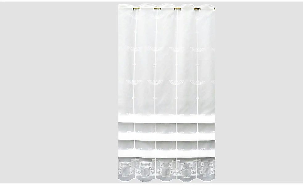 FLORENTINA Scheibengardine   ¦ weiß ¦ Synthetik ¦ Maße (cm): B: 80 H: 175 G günstig online kaufen