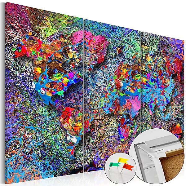 Korkbild - Colourful Whirl [cork Map] günstig online kaufen