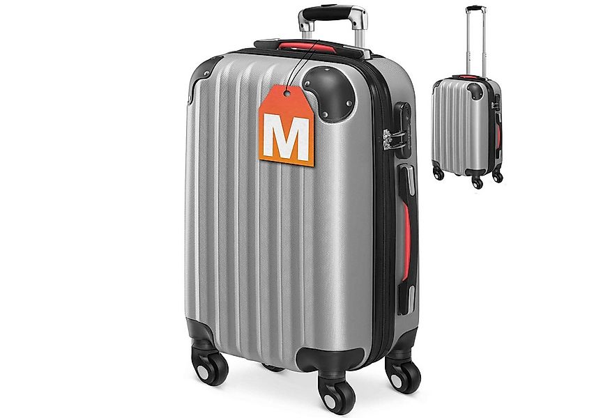 monzana Hartschalen-Trolley Baseline, 4 Rollen, Handgepäck Zahlenschloss Re günstig online kaufen