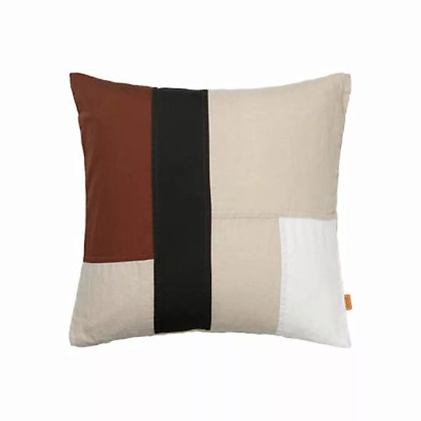 Kissen Part textil bunt / 50 x 50 cm - Leinen & Bio-Baumwolle - Ferm Living günstig online kaufen