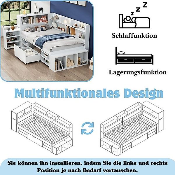 STILVORA Kinderbett Kinderbett 140/90×200cm multifunktionales Schlafsofa Da günstig online kaufen