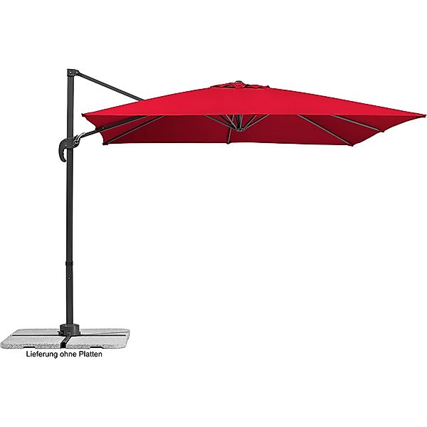 Schneider Ampelschirm 270 cm x 270 cm Rot mit Dreh- & Neigungsfunktion günstig online kaufen