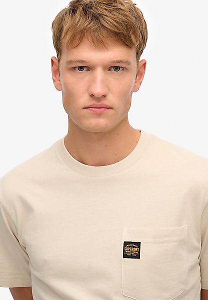 Superdry Rundhalsshirt "CONTRAST STITCH POCKET T-SHIRT" mit stylischer Brus günstig online kaufen