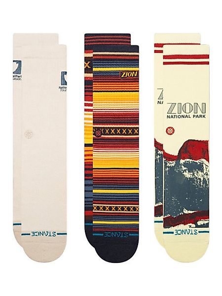 Stance Socken Tagessocke Crew Zion Box Set weiss/blau/beige - 3 Paar günstig online kaufen
