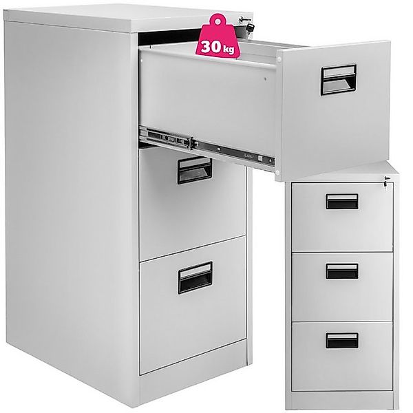 tectake Aktenschrank (Set mit 2 Schlüsseln, 1-St., inkl. Schlüssel) aus pul günstig online kaufen