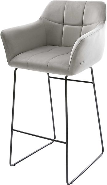 DELIFE Barhocker Yulo-Flex, Kufengestell Metall Samt günstig online kaufen