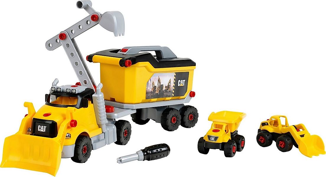 Klein Spielzeug-LKW Cat® - Schraubtruck Set 4in1, (Set, 96-tlg) günstig online kaufen