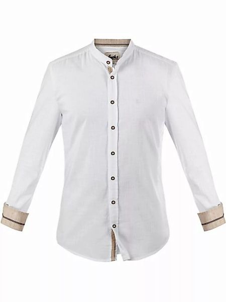 FUCHS Trachtenhemd Hemd Dominik weiss mit Stehkragen günstig online kaufen