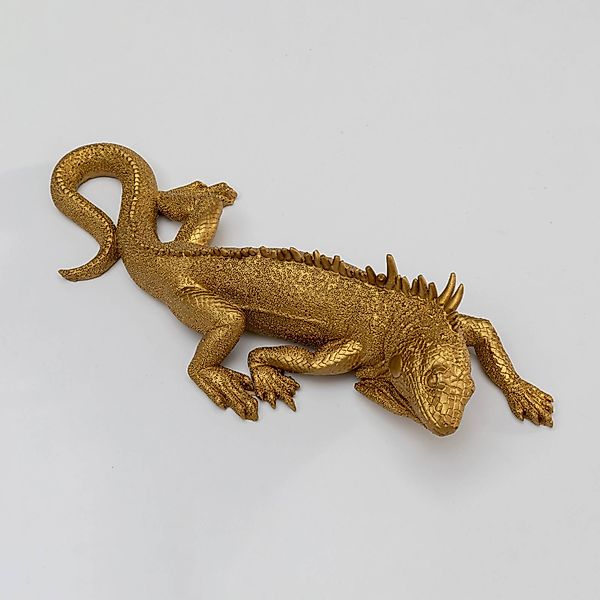 KARE Wandobjekt Lizard, Polyresin lackiert, 31 x 11 cm, gold günstig online kaufen