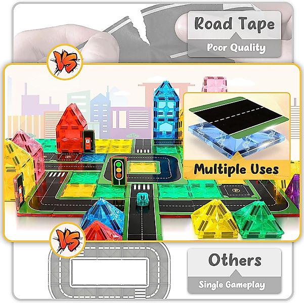 POPOLIC 72-teiliges magnetisches Fliesen-Set für Kinder, günstig online kaufen