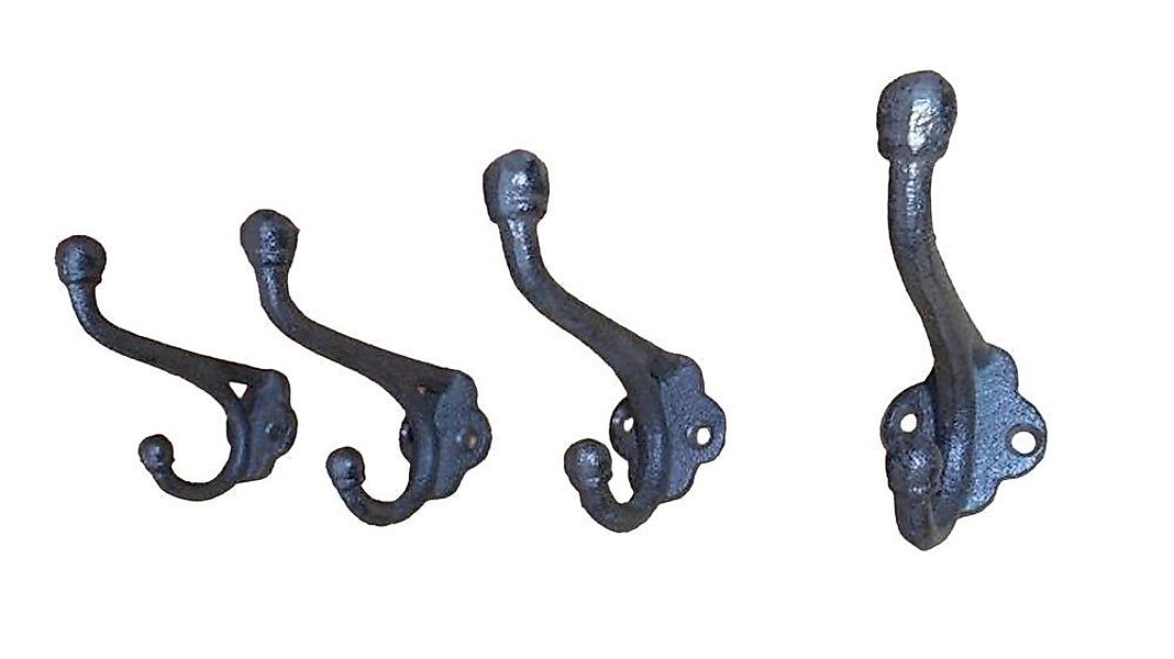 Deko-Impression Doppelhaken Haken-Set 4er Set stabile Doppelhaken Gusseisen günstig online kaufen