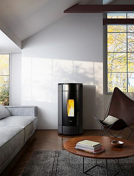 Freepoint Pelletofen Globe Stahl Anthrazit 10,5 kW mit Automatik günstig online kaufen