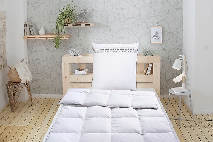 Älgdröm Daunenbettdecke + Kopfkissen "Sorsele, Bettdecke 135x200 cm oder 15 günstig online kaufen