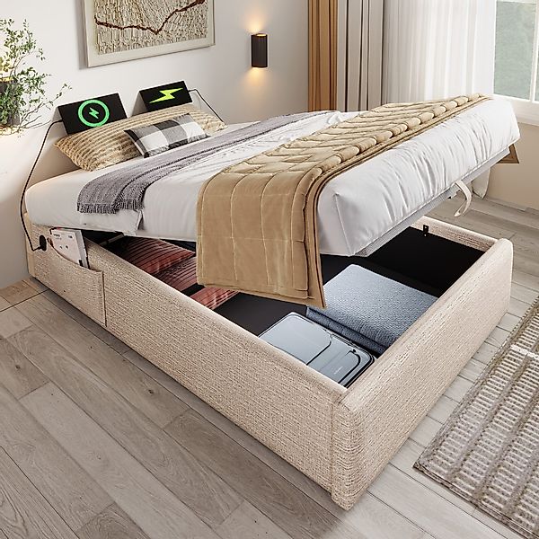 HAUSS SPOLE Polsterbett 90×190cm mit USB- günstig online kaufen