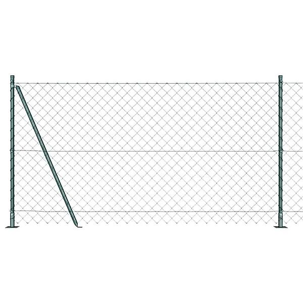 vidaXL Zaunpfosten Grün 10 x 1,2 m 60 x 60 mm Gitter Stahl und PVC 3351238 günstig online kaufen