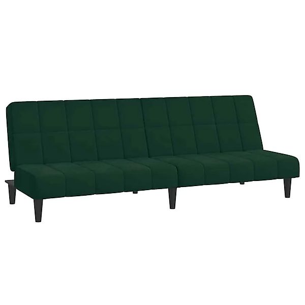 vidaXL Schlafsofa 2-Sitzer Dunkelgrün Samt 375843 günstig online kaufen