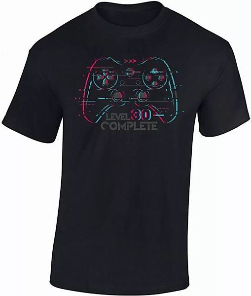 Baddery Print-Shirt Geburtstagsgeschenk für Gamer 30 Jahre - Level 30 compl günstig online kaufen