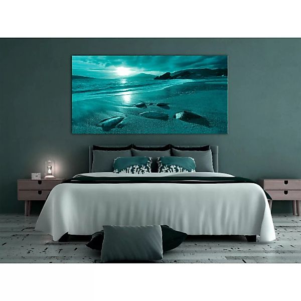 Bild auf Leinwand Enchanted Ocean (1 Part) Narrow Turquoise XXL günstig online kaufen