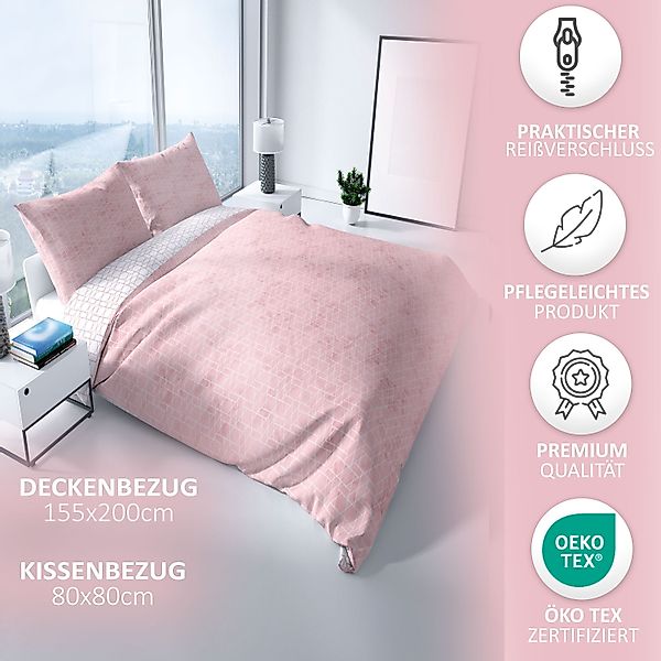 Leonado Vicenti Bettwäsche Baumwolle fein gewebt, Baumwolle, 4 teilig, flor günstig online kaufen