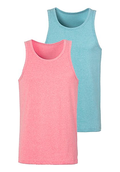 John Devin Tanktop Packung, 2 Stk. in schöner Melange-Optik günstig online kaufen