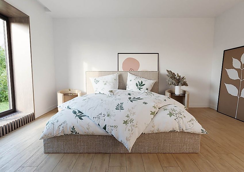 BETTWAESCHE-MIT-STIL Bettwäsche Mako Satin Bettwäsche Wildflowers, günstig online kaufen