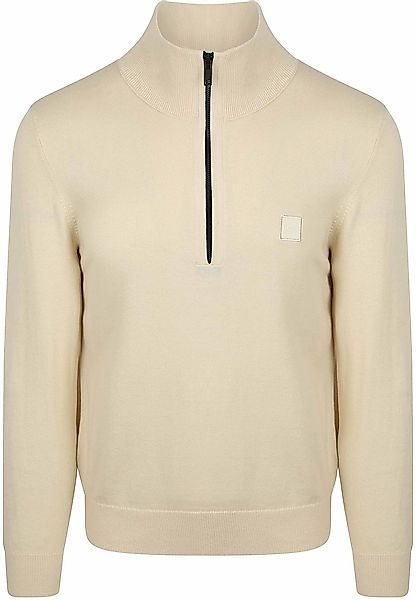 BOSS Kanobix Half Zip Pullover Ecru  - Größe L günstig online kaufen