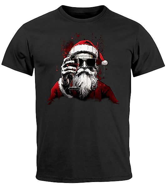 MoonWorks Print-Shirt Herren T-Shirt Weihnachten Weihnachtsmann günstig online kaufen